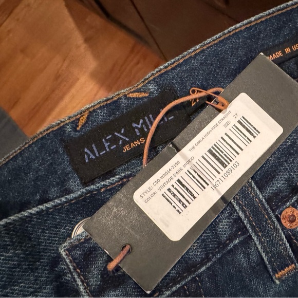 NWT Alex Mill Carla High Rise Straight Denim Jeans - Vintage Dark Indigo - Picture 2 of 8